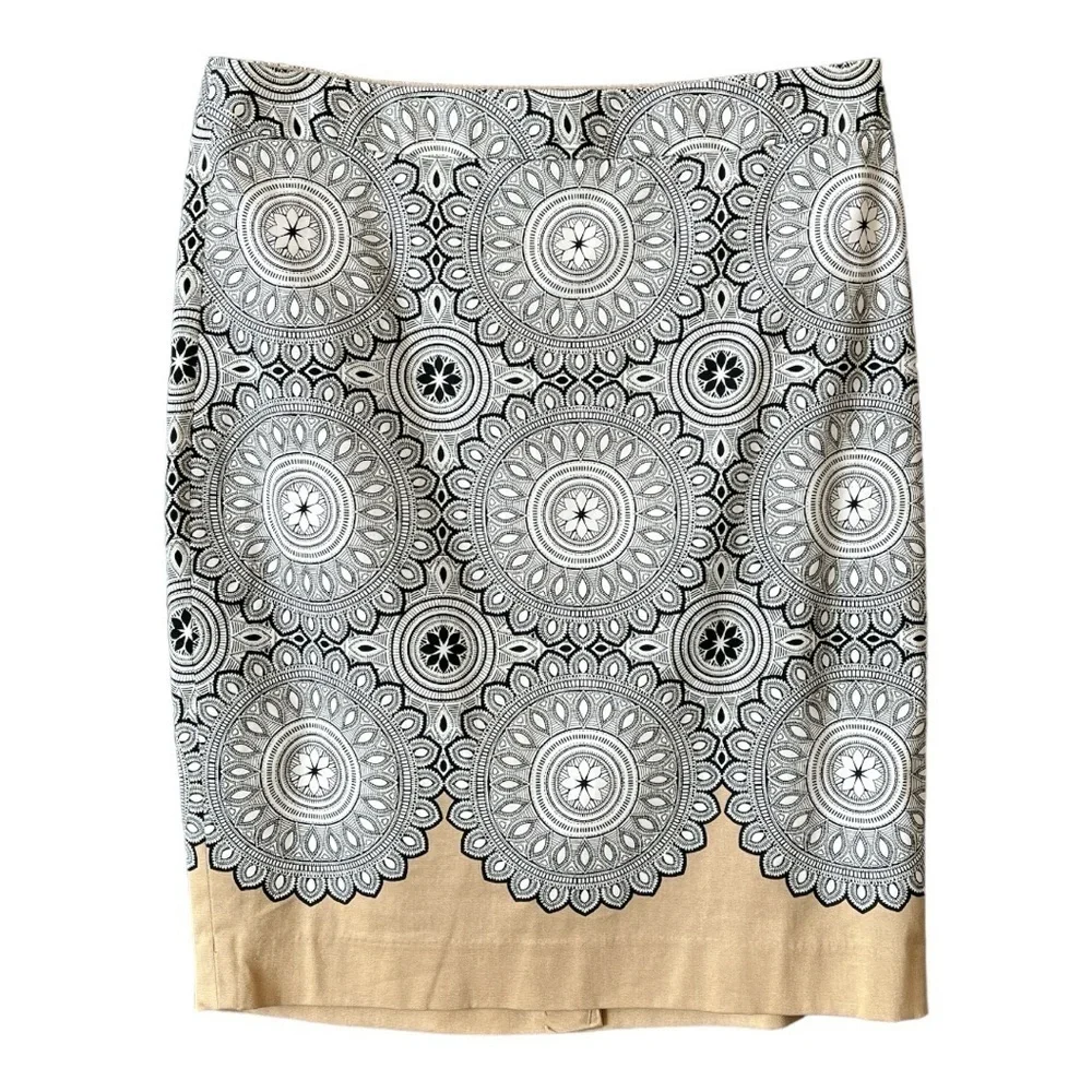 The Limited Fully Lined Abstract Geometric Print Pencil Skirt Size 6